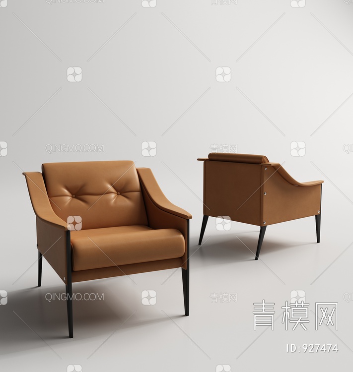 家具单人休闲椅子3D模型下载【ID:927474】