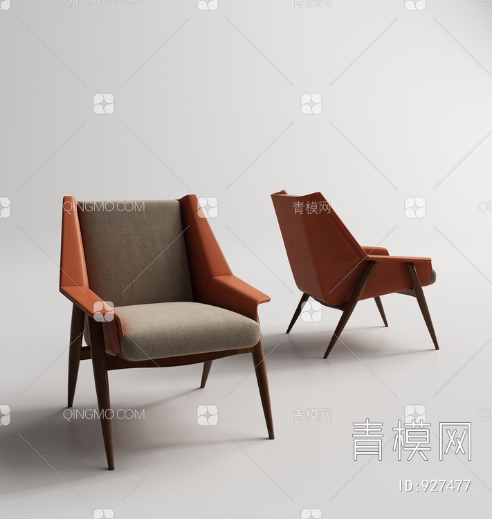 家具单人休闲椅3D模型下载【ID:927477】