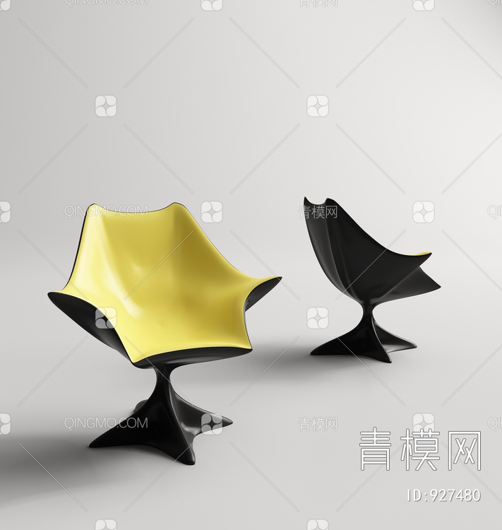 家具单人休闲椅3D模型下载【ID:927480】