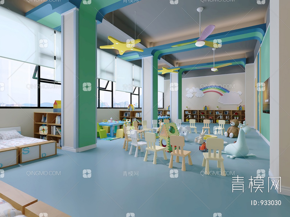 幼儿园教室3D模型下载【ID:933030】