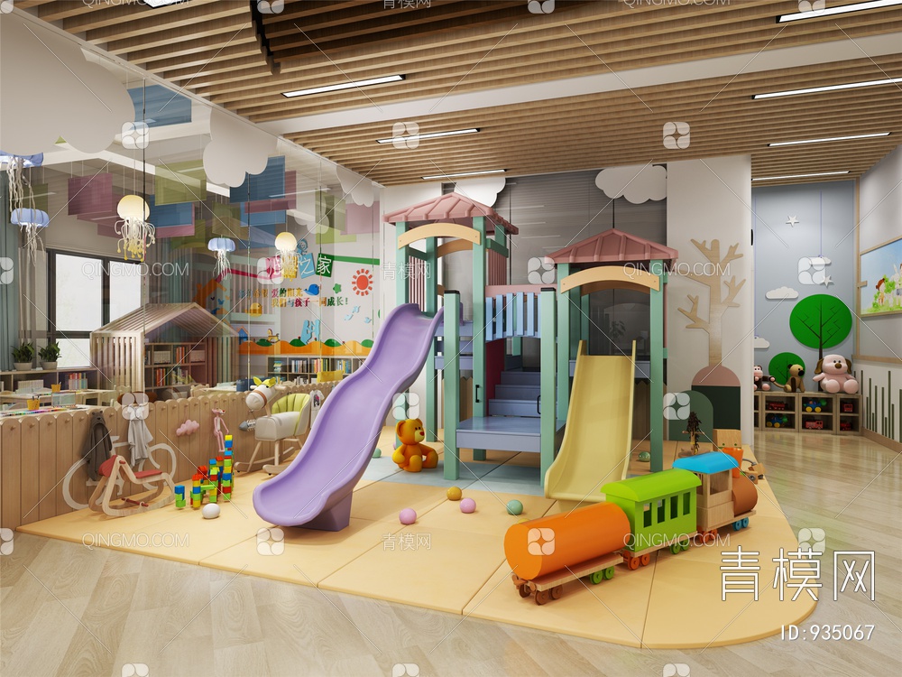 幼儿园学校教室3D模型下载【ID:935067】