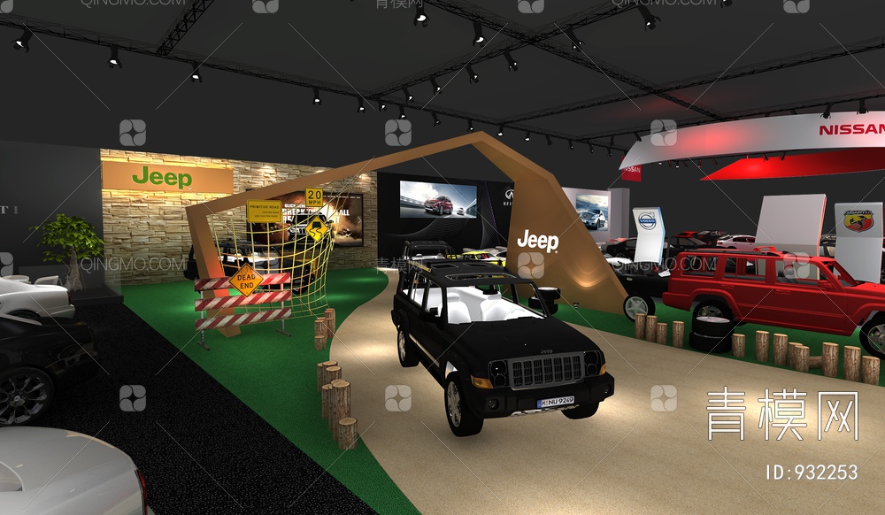 【能源汽配展展，展台，展厅，会展，展览，临展，博览会3D模型】-现代VR有灯光有贴图MAX2014能源汽配展展，展台，展厅，会展，展览，临展 ...