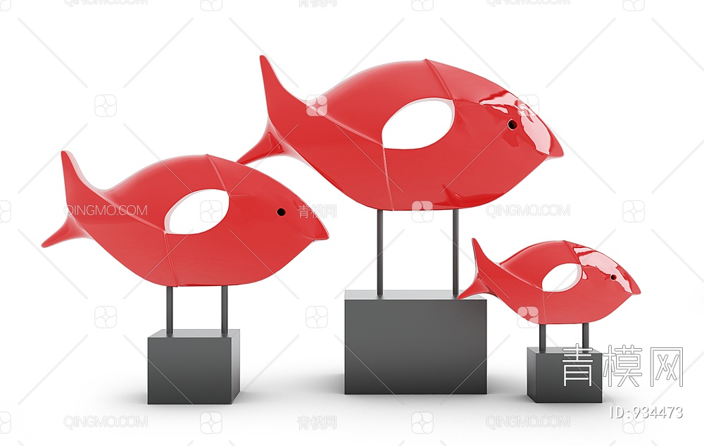 鱼饰品摆件3D模型下载【ID:934473】