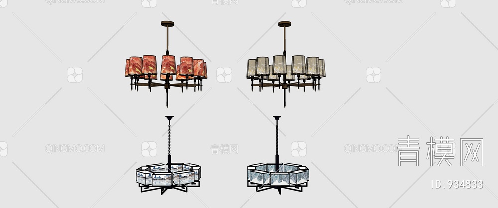 吊灯SU模型下载【ID:934833】