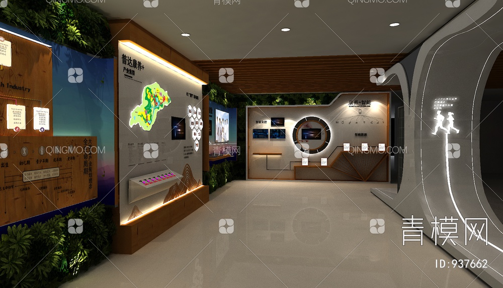 科技展厅，企业展厅，多媒体展厅，空间展厅3D模型下载【ID:937662】