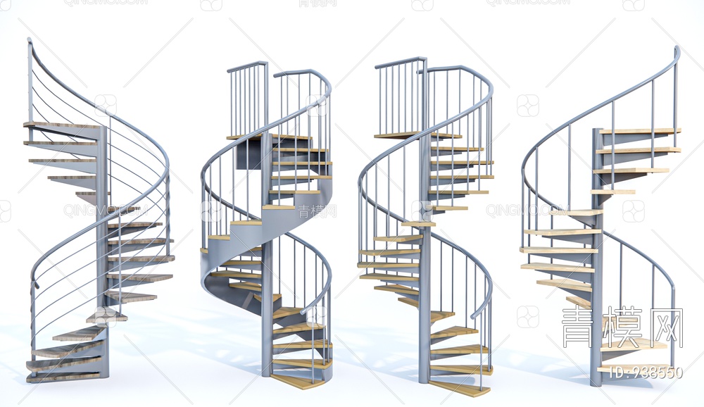 楼梯组合SU模型下载【ID:938550】
