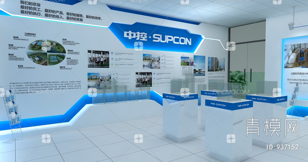 科技展厅，企业展厅，多媒体展厅，空间展厅3D模型下载【ID:937152】