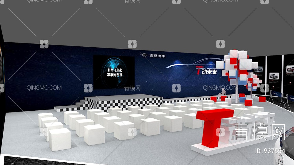 科技展厅，企业展厅，多媒体展厅，空间展厅3D模型下载【ID:937554】