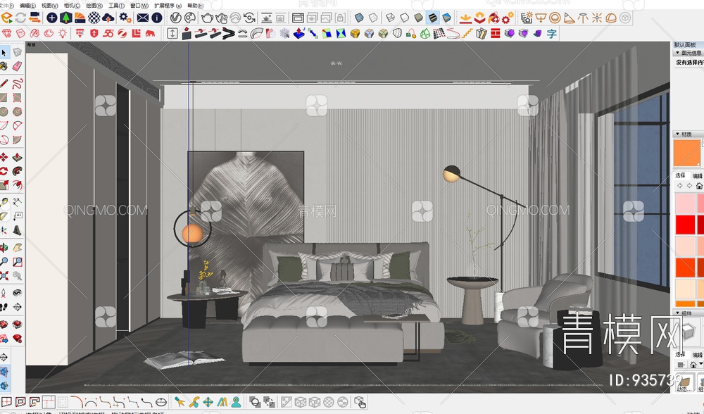卧室SU模型下载【ID:935739】