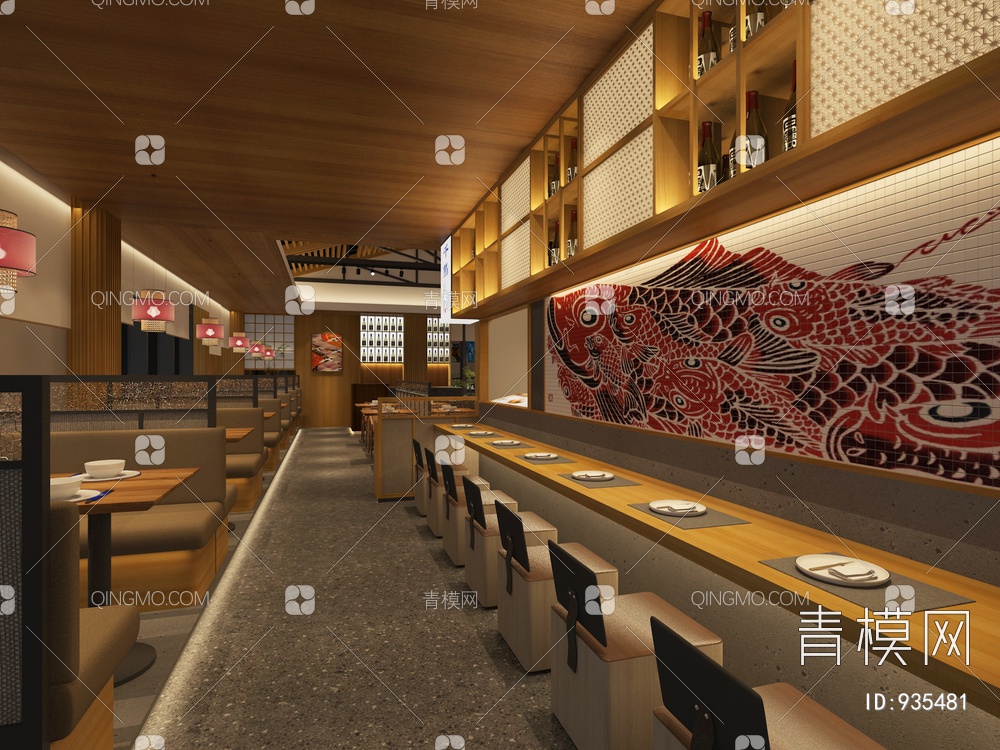 料理餐厅3D模型下载【ID:935481】
