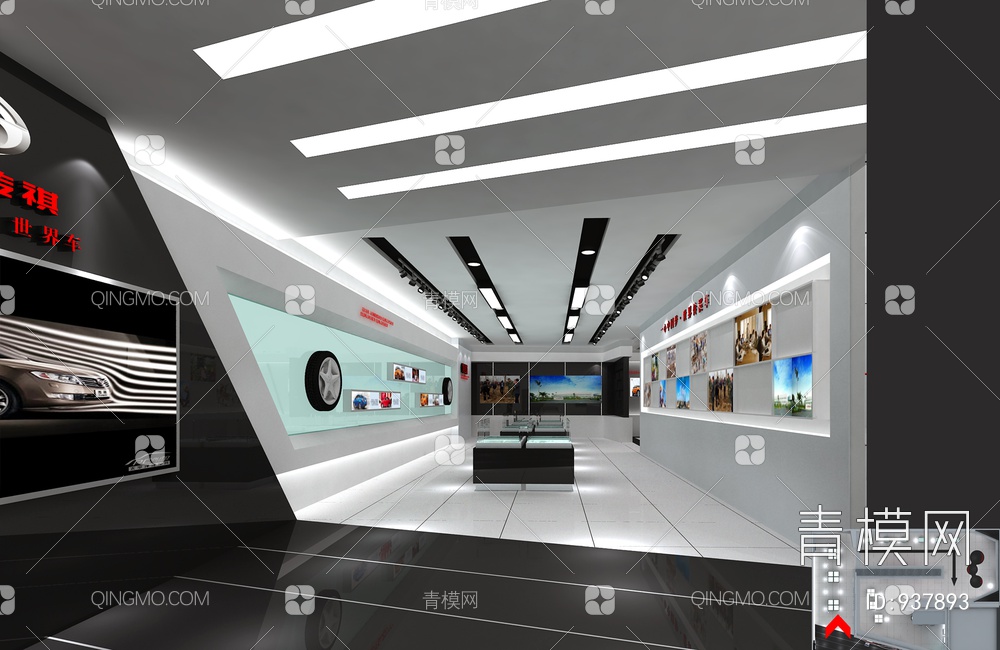 科技展厅，企业展厅，多媒体展厅，空间展厅3D模型下载【ID:937893】