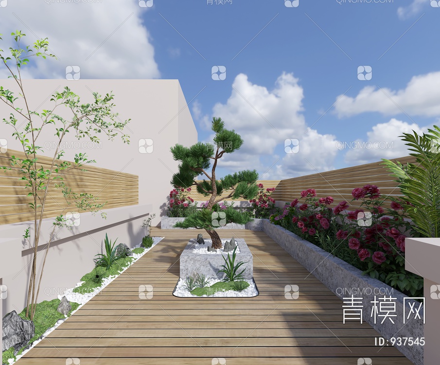 楼顶楼天小花园3D模型下载【ID:937545】
