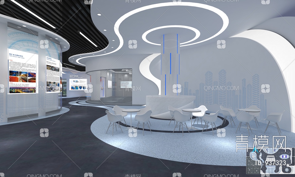 科技展厅，企业展厅，多媒体展厅，空间展厅3D模型下载【ID:937323】