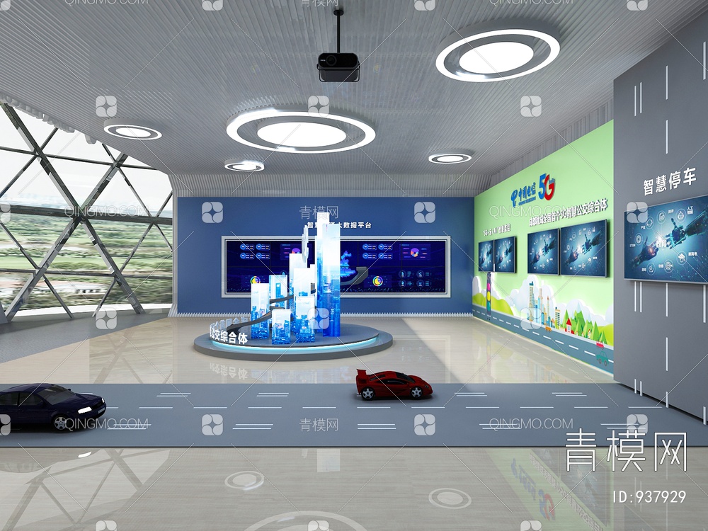 科技展厅，企业展厅，多媒体展厅，空间展厅3D模型下载【ID:937929】