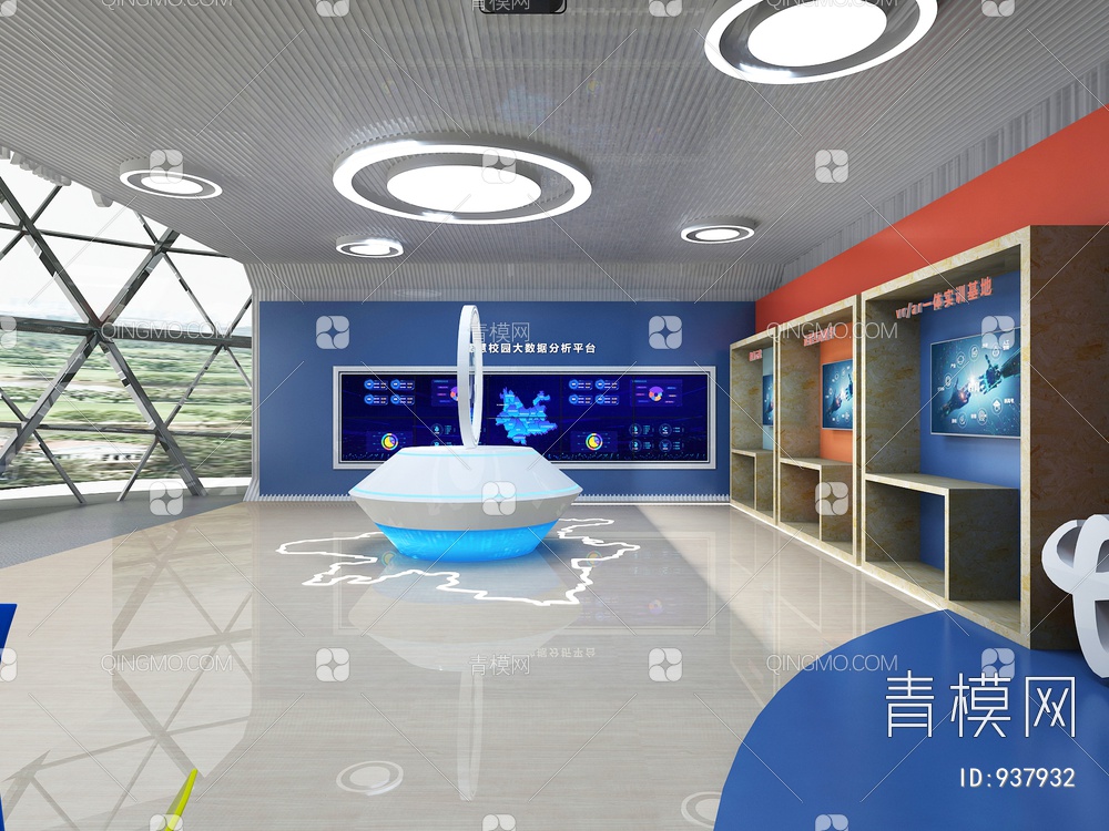 科技展厅，企业展厅，多媒体展厅，空间展厅3D模型下载【ID:937932】