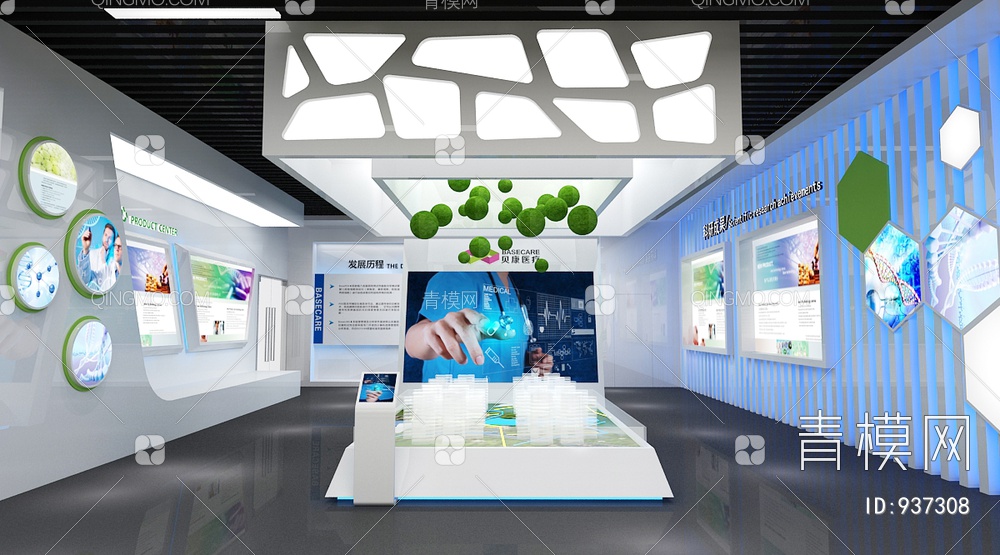科技展厅，企业展厅，多媒体展厅，空间展厅3D模型下载【ID:937308】
