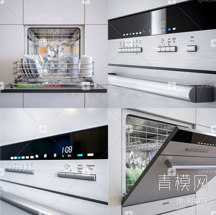 厨房洗碗机3D模型下载【ID:941028】