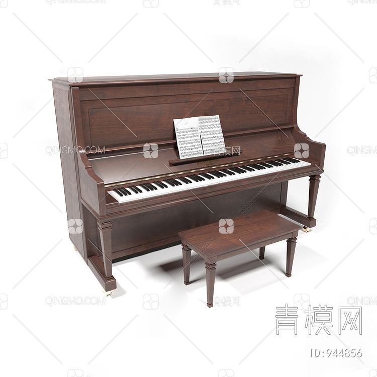 钢琴_实木高档钢琴3D模型下载【ID:944856】