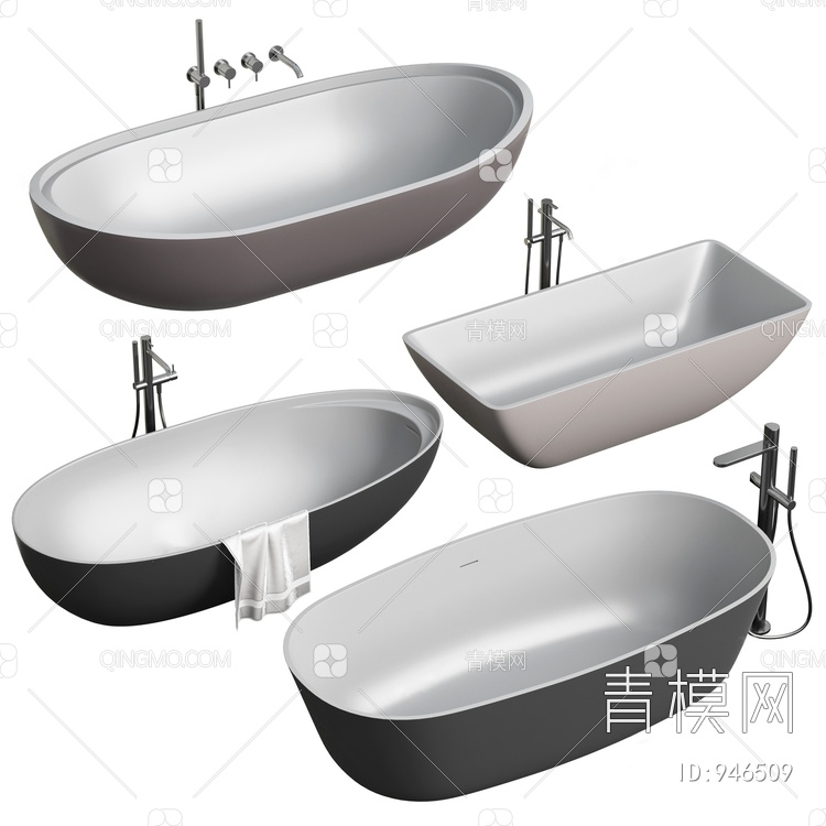 浴缸 浴盆3D模型下载【ID:946509】