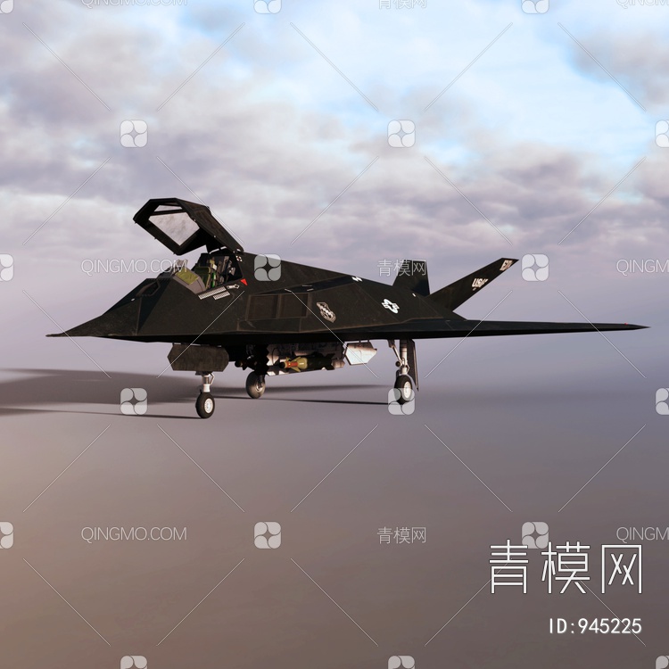 F117隐身战斗轰炸机3D模型下载【ID:945225】