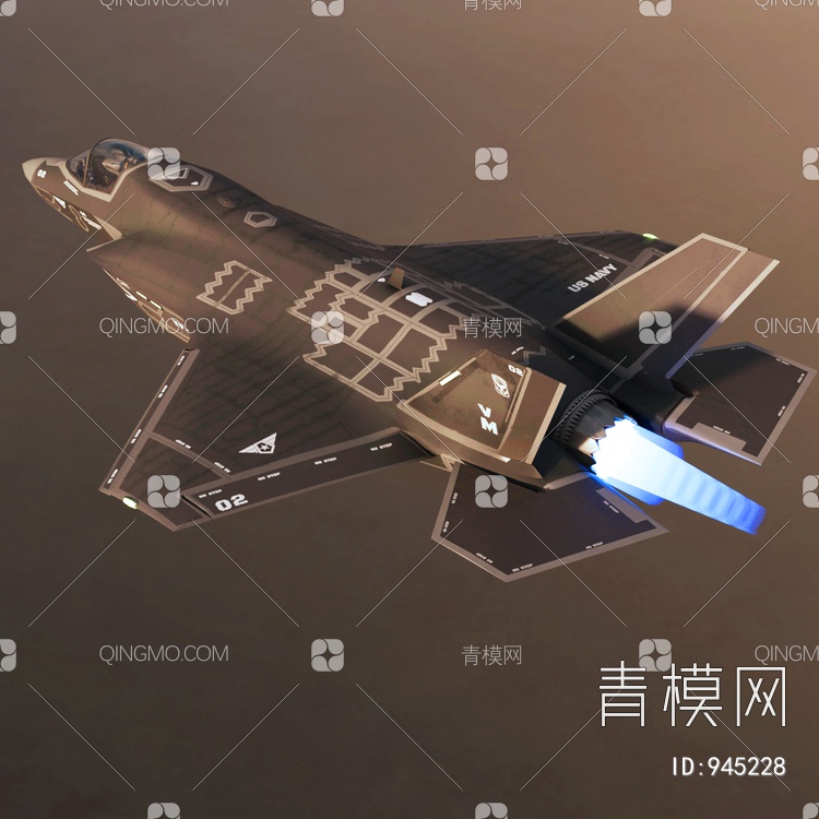 F35隐身战斗机3D模型下载【ID:945228】