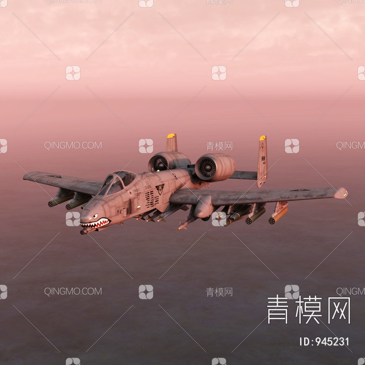 A10攻击战斗机3D模型下载【ID:945231】