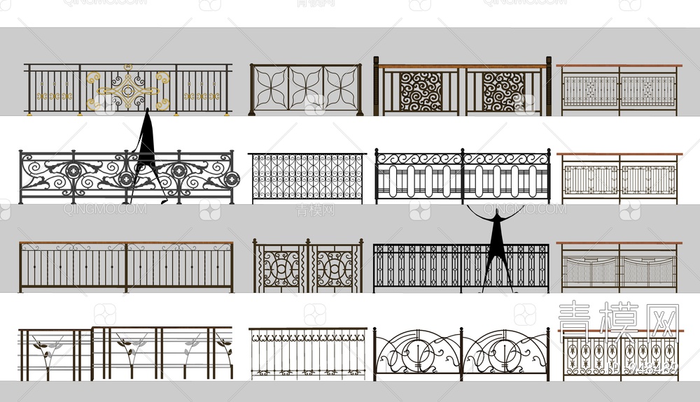 护栏SU模型下载【ID:948489】