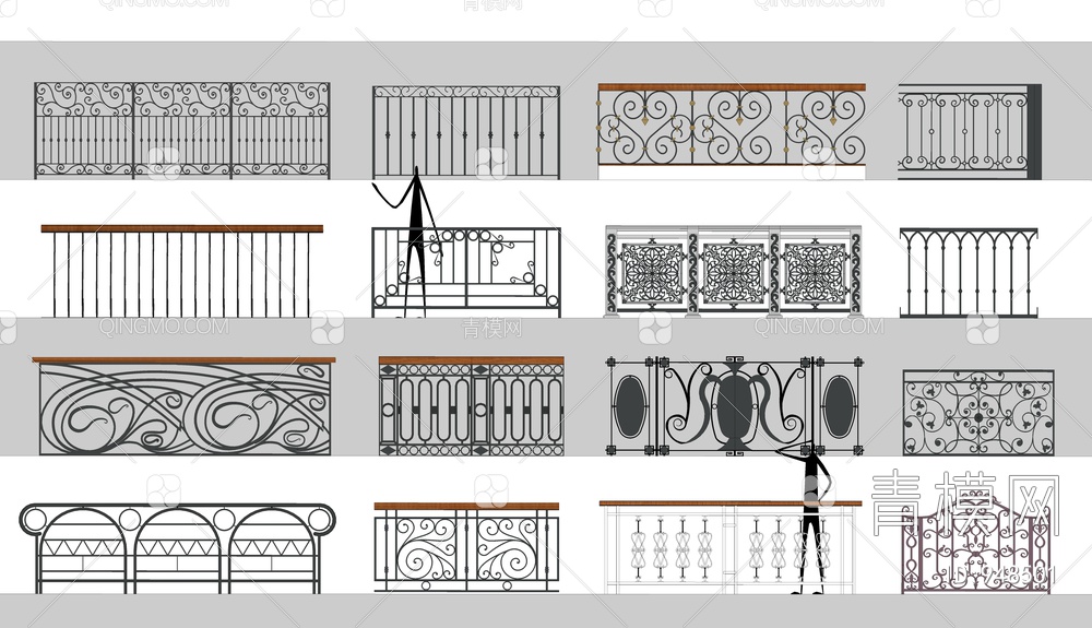护栏SU模型下载【ID:948501】
