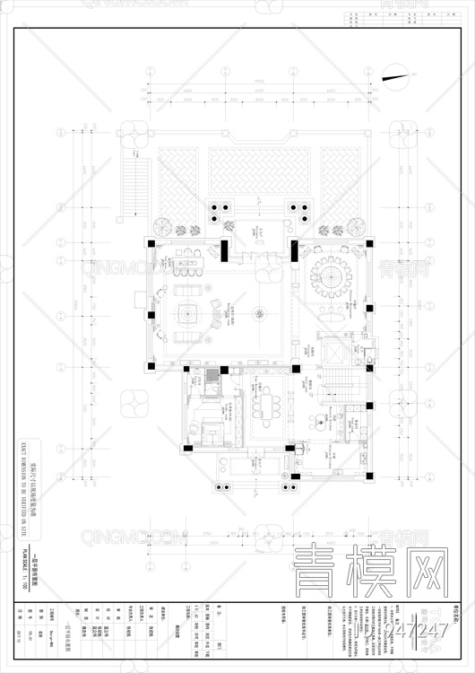 莆田七层别墅CAD装修施工图+效果图【ID:947247】