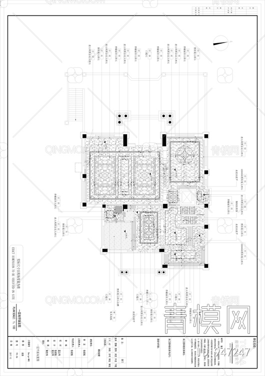 莆田七层别墅CAD装修施工图+效果图【ID:947247】