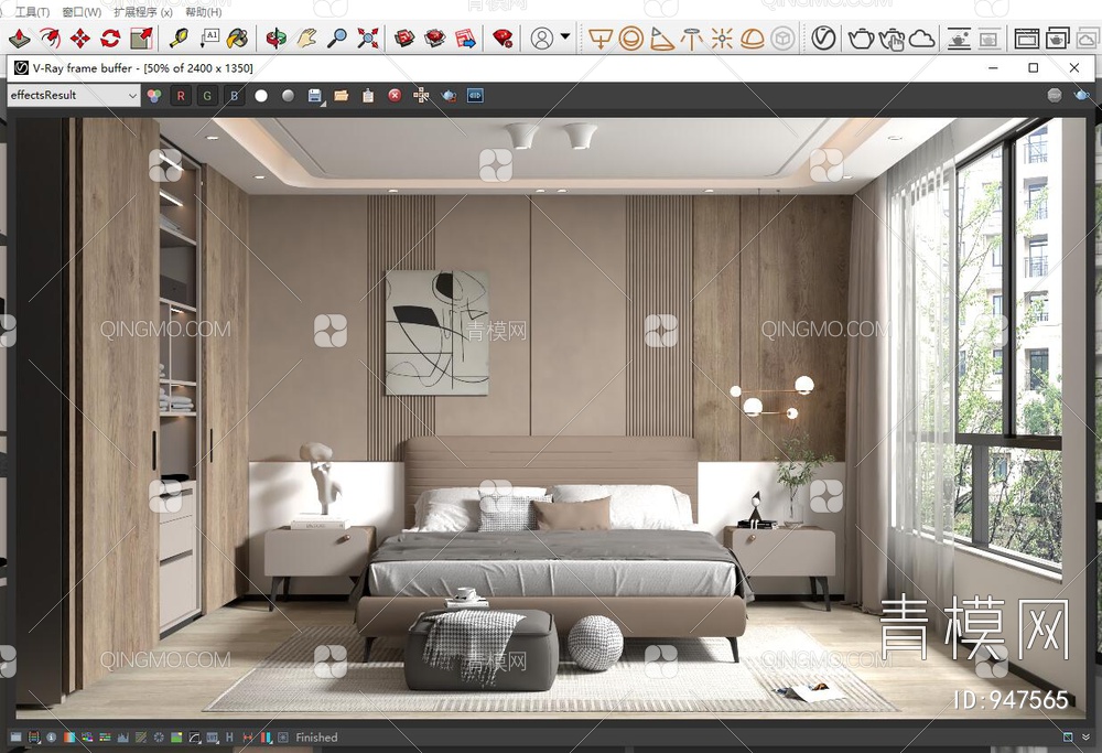 家居卧室SU模型下载【ID:947565】