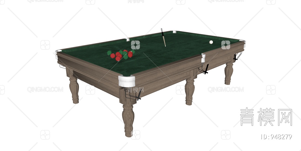台球桌 桌球SU模型下载【ID:948279】