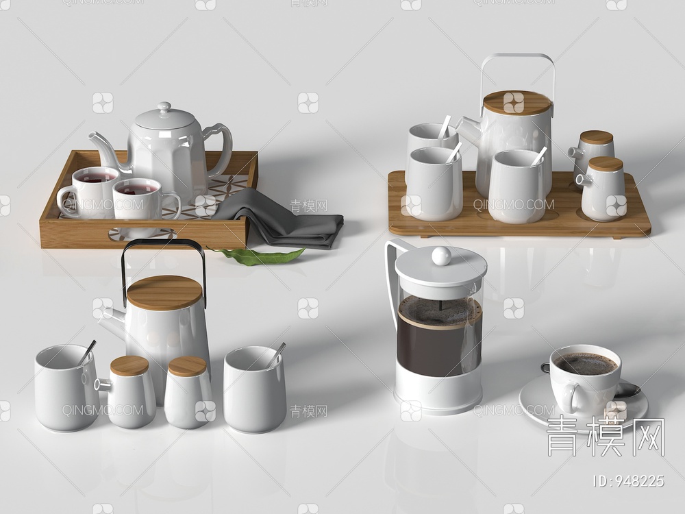 茶具组合3D模型下载【ID:948225】
