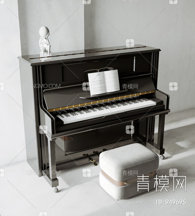 钢琴3D模型下载【ID:949695】