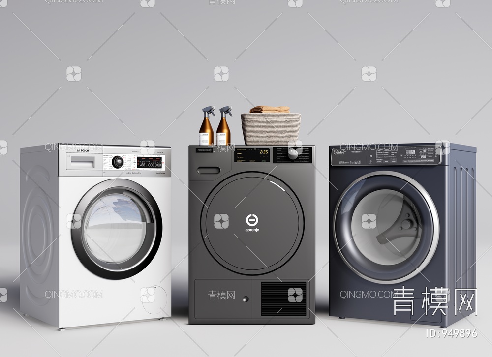 洗衣机SU模型下载【ID:949896】