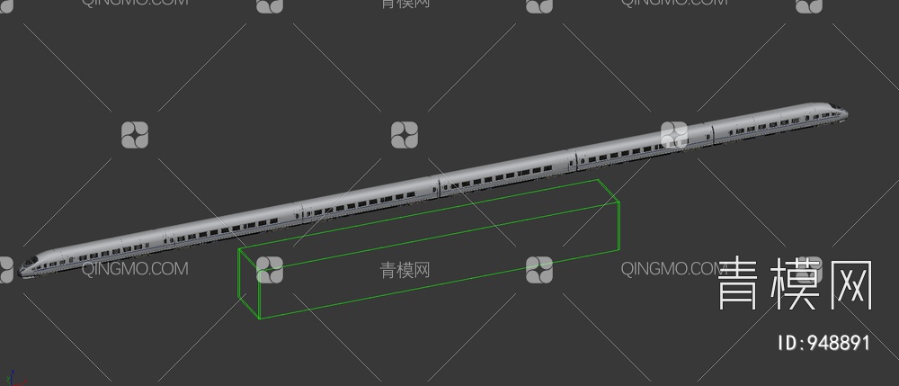 轻轨 高铁 和谐号列车3D模型下载【ID:948891】
