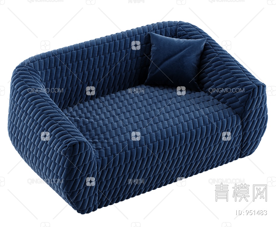 意大利褶皱沙发3D模型下载【ID:951483】