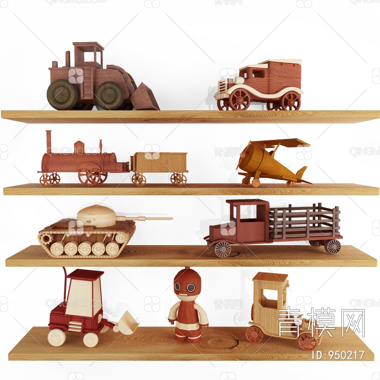 儿童玩具坦克汽车3D模型下载【ID:950217】