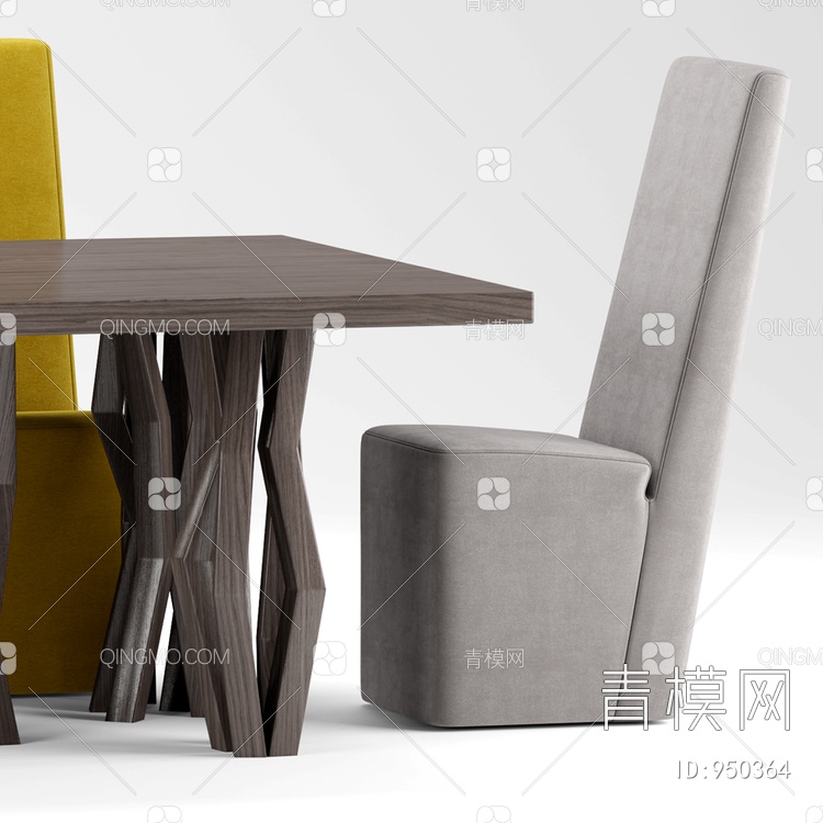 餐桌椅组合3D模型下载【ID:950364】