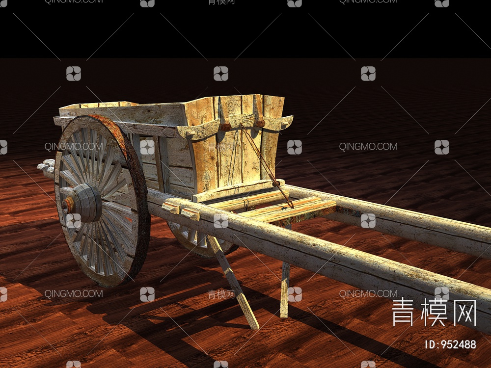 古旧 大马车3D模型下载【ID:952488】
