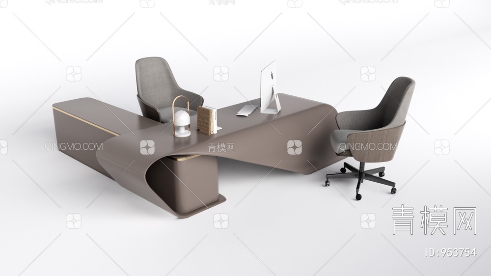办公桌椅组合SU模型下载【ID:953754】