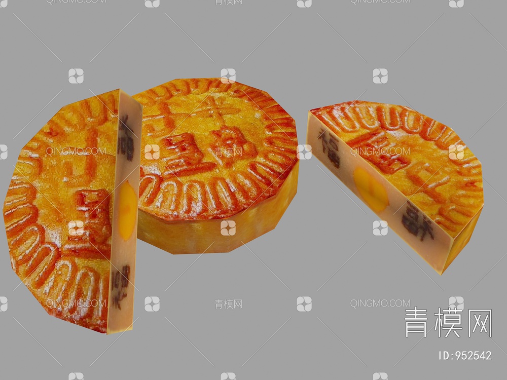 月饼3D模型下载【ID:952542】