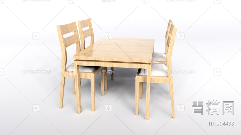 餐桌椅SU模型下载【ID:954438】