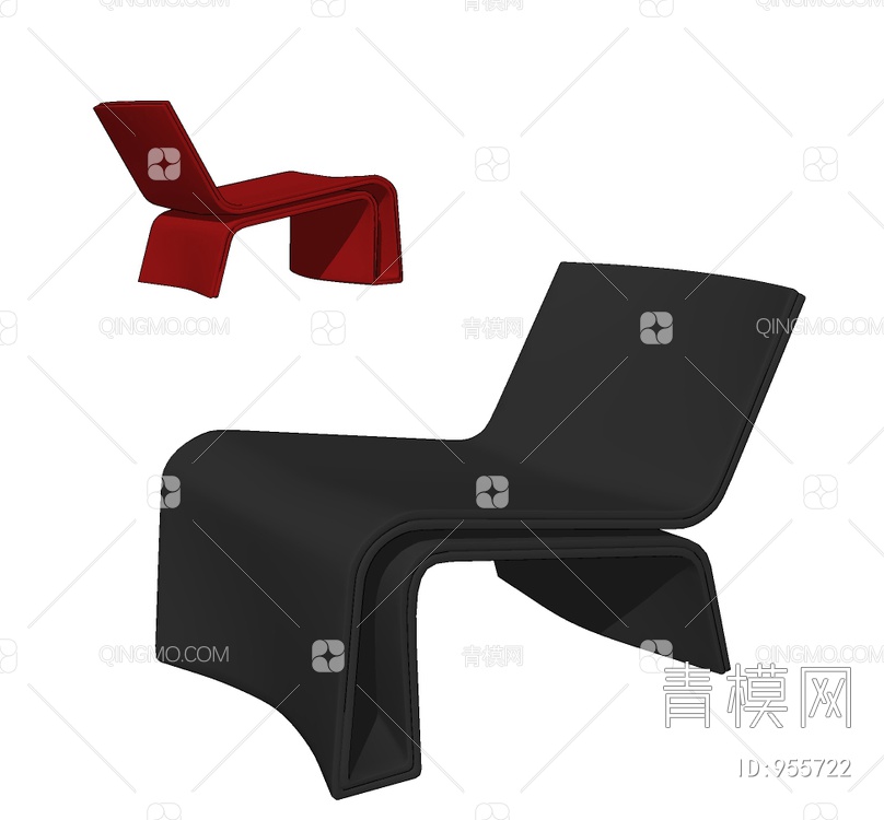 躺椅SU模型下载【ID:955722】