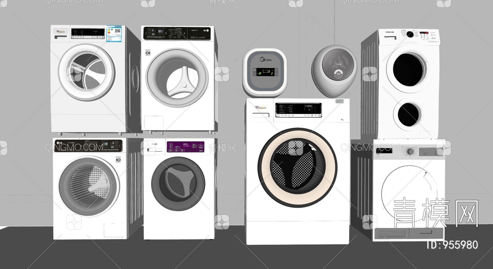 洗衣机SU模型下载【ID:955980】