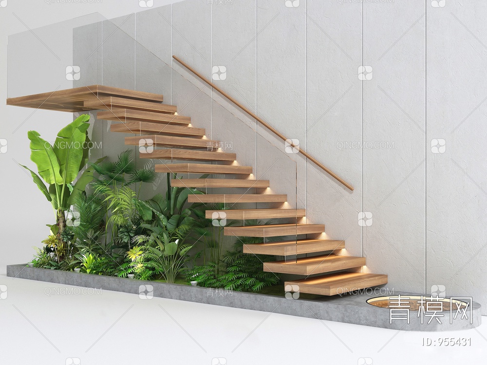 扶手楼梯3D模型下载【ID:955431】