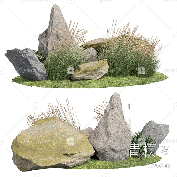 景观石头3D模型下载【ID:956043】