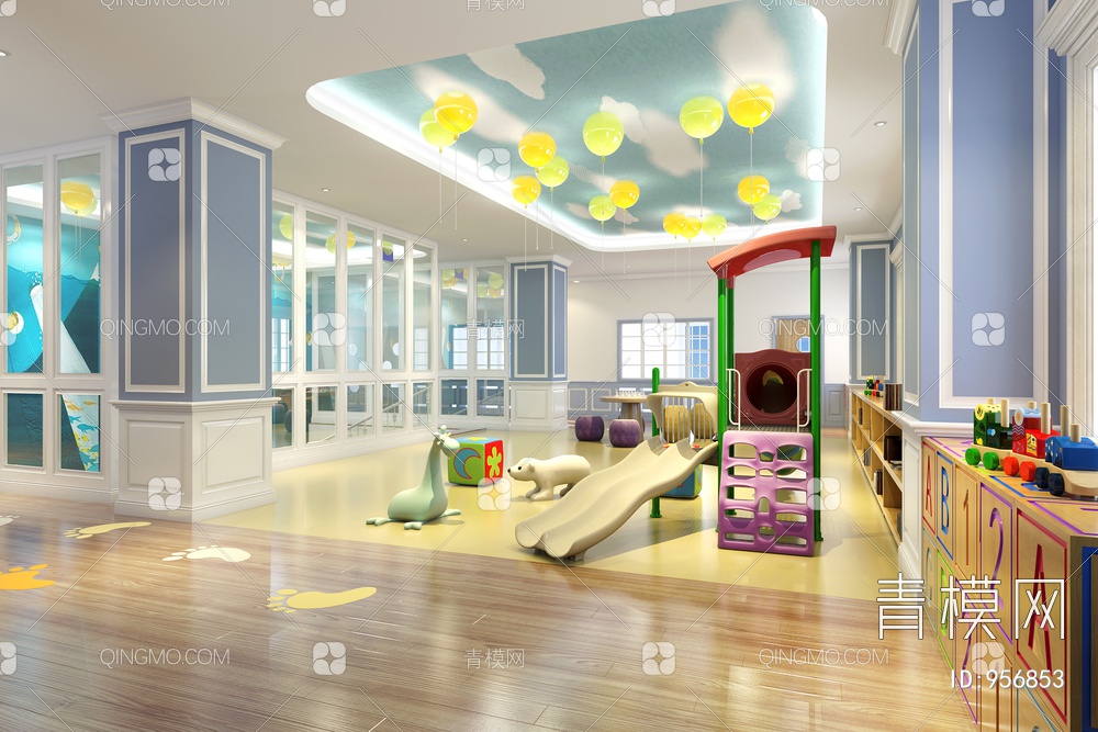 幼儿园 游戏室3D模型下载【ID:956853】