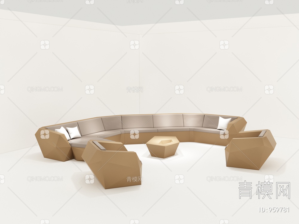 异性曲线沙发3D模型下载【ID:959781】
