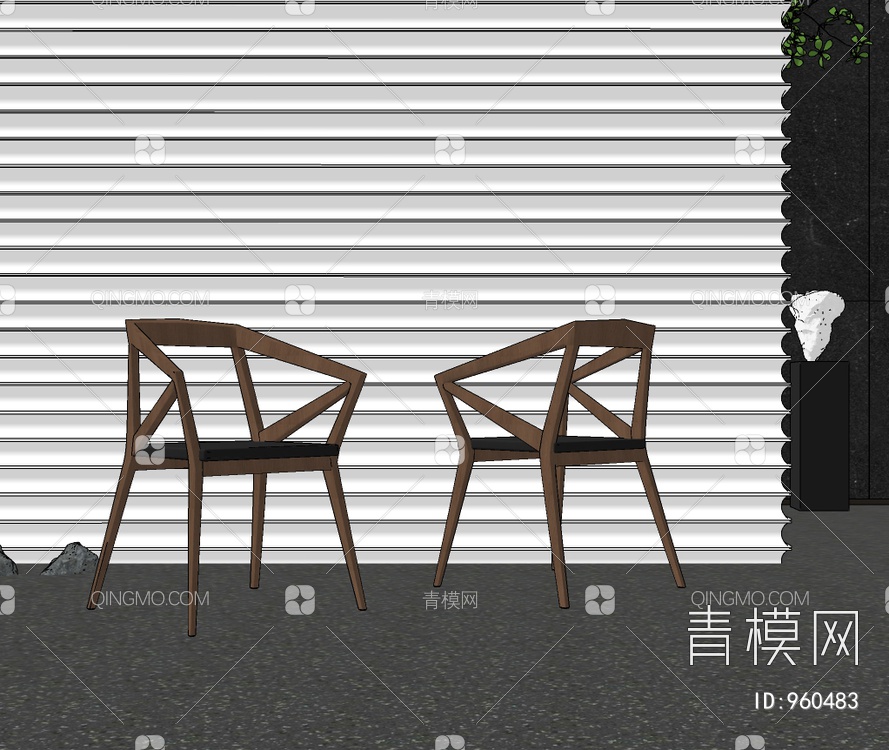 单椅SU模型下载【ID:960483】
